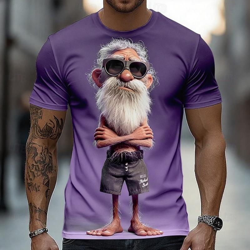 Summer 3D Printed Oversized Men's T-shirt with A Street Style Loose and Casual Fit Suitable for Daily Wear