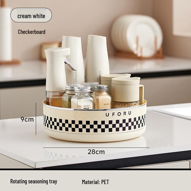 Rotating Kitchen Storage Rack: Large-Capacity Spice and Fruit Organizer