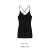 Kaslead New Arrival Women's Clothing Fashion Style Fashion Slim Fit Slimming Beads Decoration Open Back Sling Dress