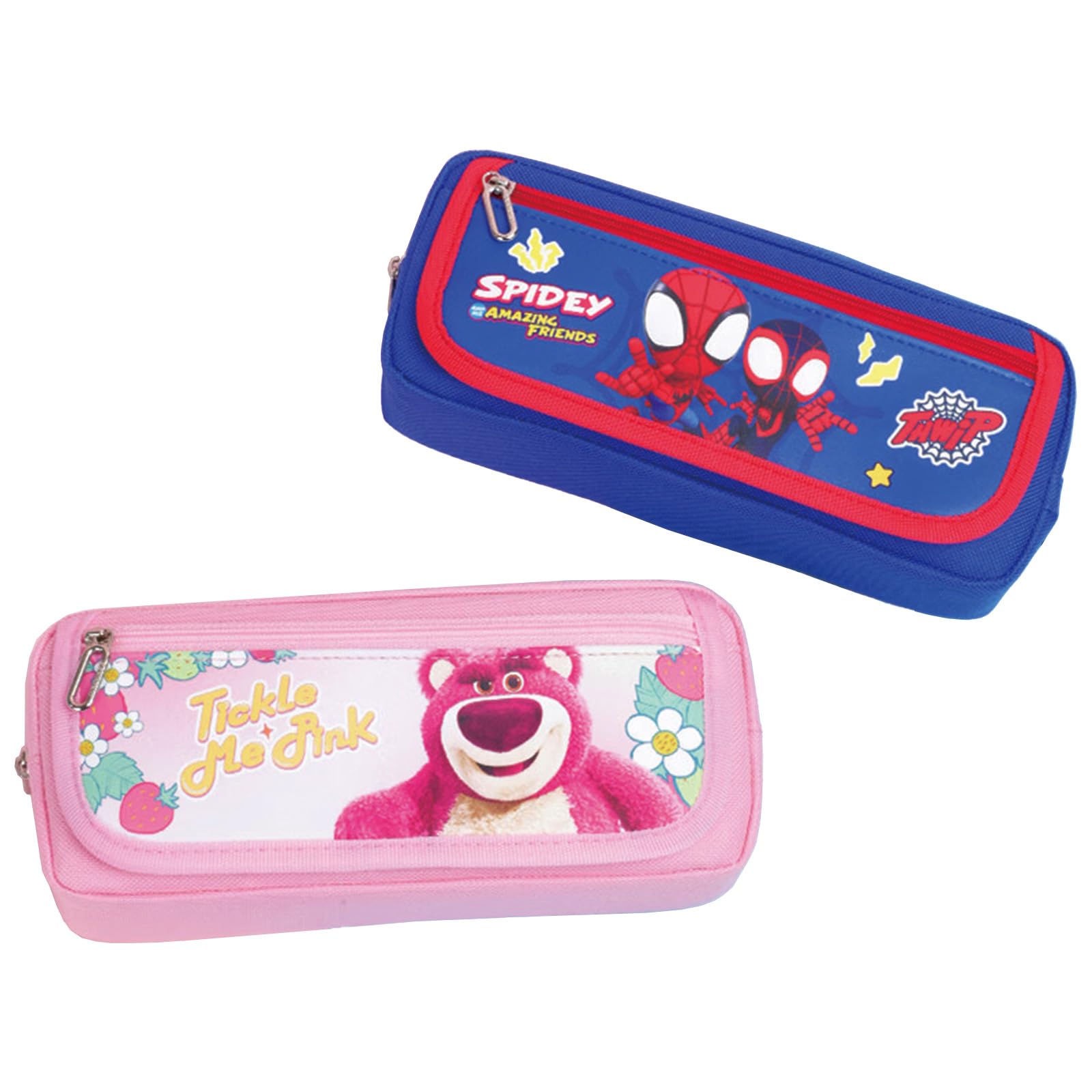 

GREDINO Пенал Имитация Карандаша Большой Вместительный Синий Человек-паук, Кожа, Вместимость, Многофункциональный Бокс, 210x90x50мм, темно-синий