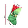 Grinch Santa Climbing Wall Christmas Ornament In Flannel