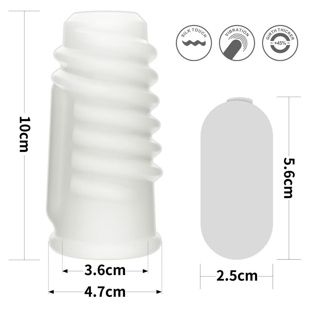 Vibrating Cock Ring Penis Sleeve Vibrator Penis Extender Extension Penis Enlargement Cockring Adult Sex Toys for Couple Men