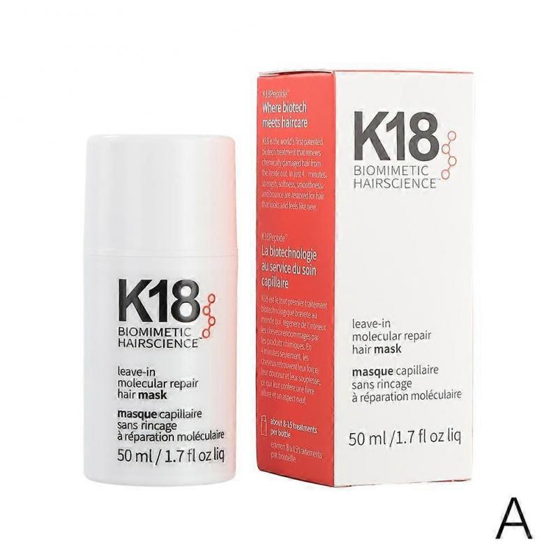 K18 Leave In Hair Mask 4 Minute Molecular Repair Treatment For Damaged Bleached Color Treated Hair Restores Strength Softness