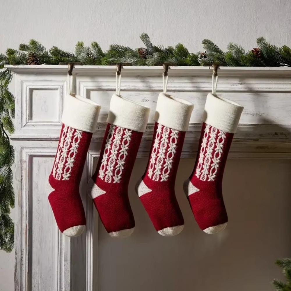 18"/46CM Christmas Stockings Hanging Ornaments Christmas Gift Bag Festival Candy Bag  Christmas