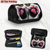 1pc Large Capacity Cat-Themed Flip Pencil Case Suitable For, Office & Travel - Double Layer Zipper Closure, Cute Kitten Design with Flip-Top Lid for P