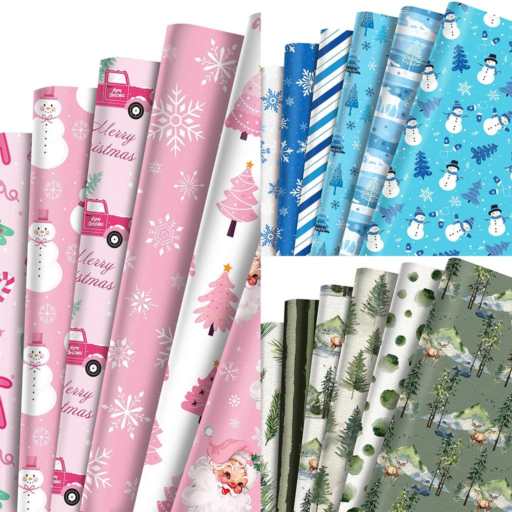 Weihnachtsgeschenkpapier Frohe Weihnachten Dekorationen für Zuhause 2024 Weihnachtsgeschenkpapier Navidad Natal Neujahrsgeschenke 2025