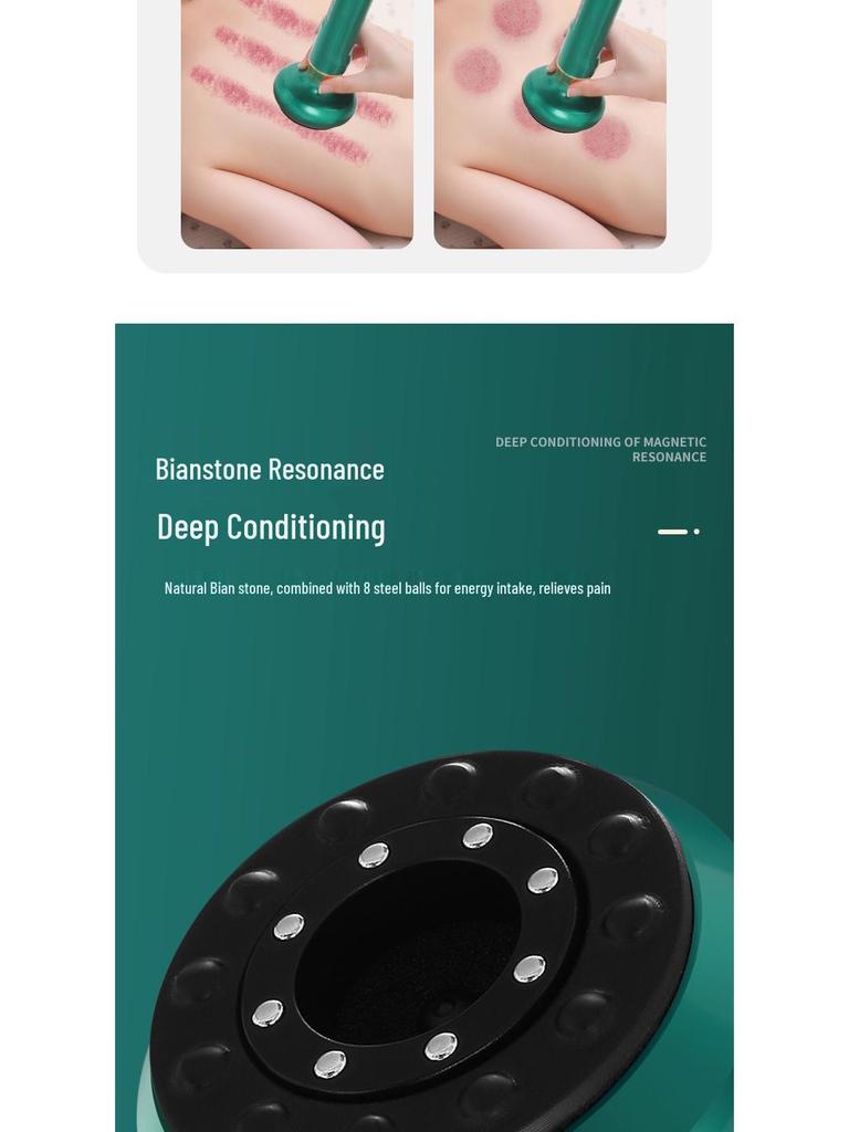 Smart Electric Guasha Cupping Device with Negative Pressure, Large Suction, and Bianstone Hot Compress
