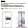 Magnetic Screen Door Curtain Self Closing Anti-mosquito Windproof Mosquito Net Air-Conditioning Partition Curtain