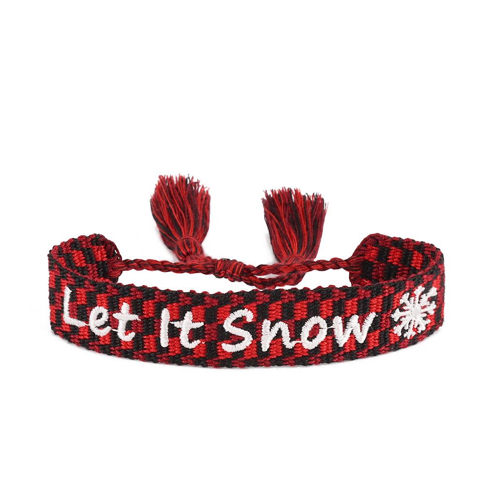 Christmas Tree Tassel Bracelet - Handwoven Creative Logo Design