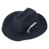 Feathered Wool Hat for Music Festival Adult Winter Autumn Hat Formal Event Fedoras Stage Show Hat Women Men Headpiece