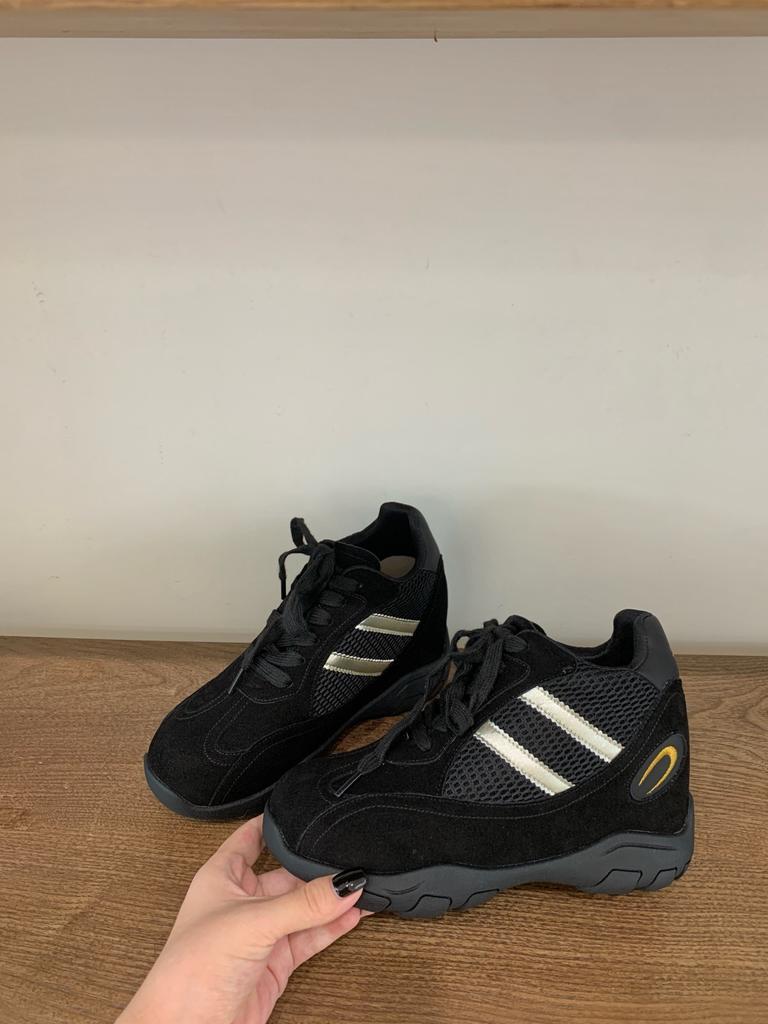 8Cm inner height increase thick-soled casual small Forrest Gump shoes women's 2025 new white German training shoes leather sports shoes