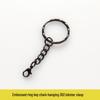 Gun Black Metal Key Chain Doll DIY Jewelry Handmade Accessory