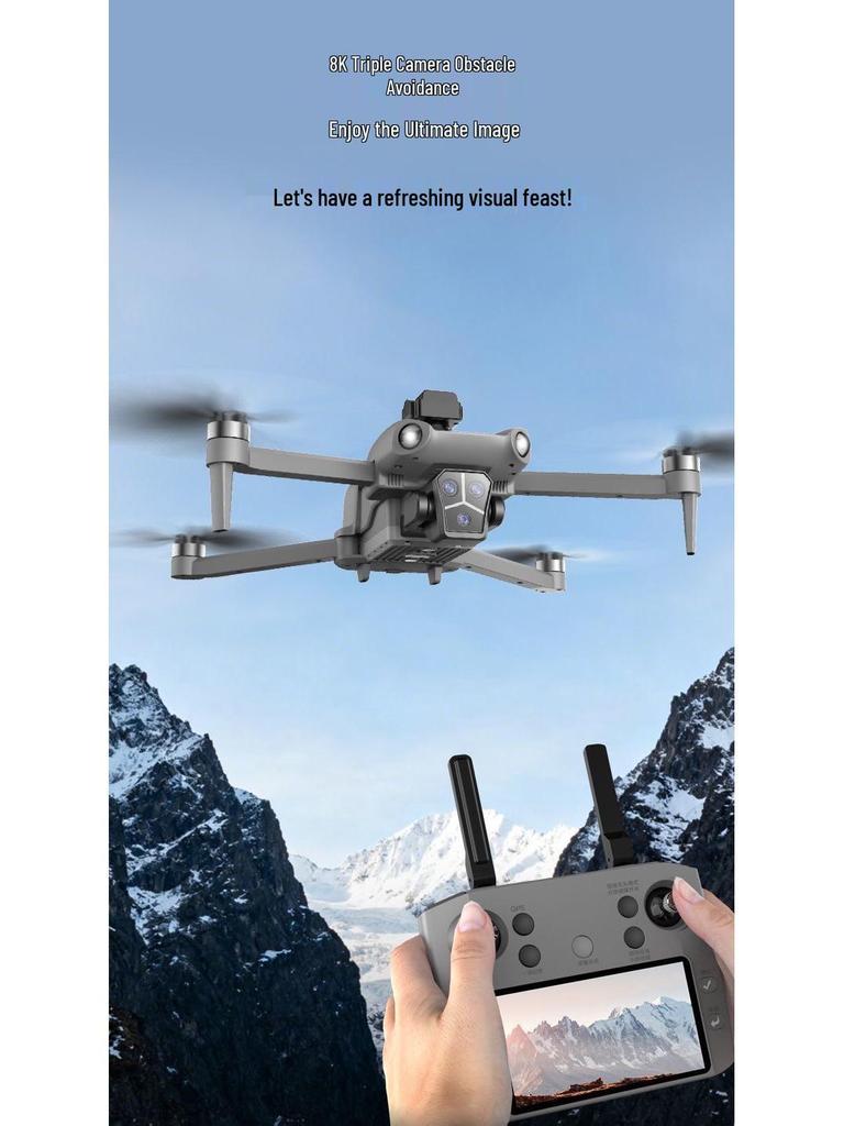 M16 Brushless Drone with Obstacle Avoidance & Screen Control for Professional Aerial Photography, Foldable Design