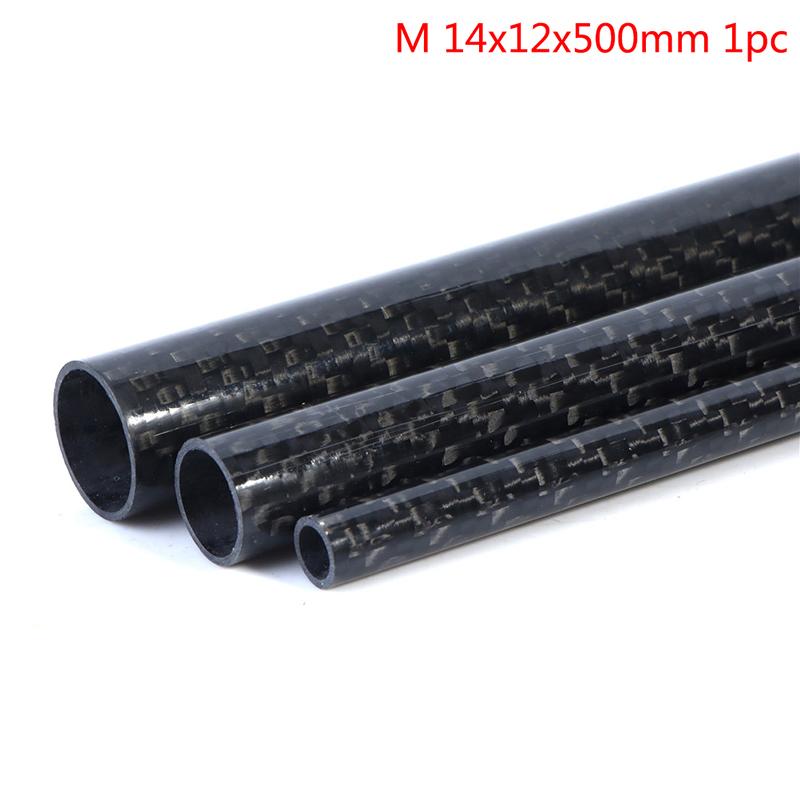 1ks Trubka z uhlíkových vláken Délka 500 mm Průměr 8-18 mm Pro RC model letadla