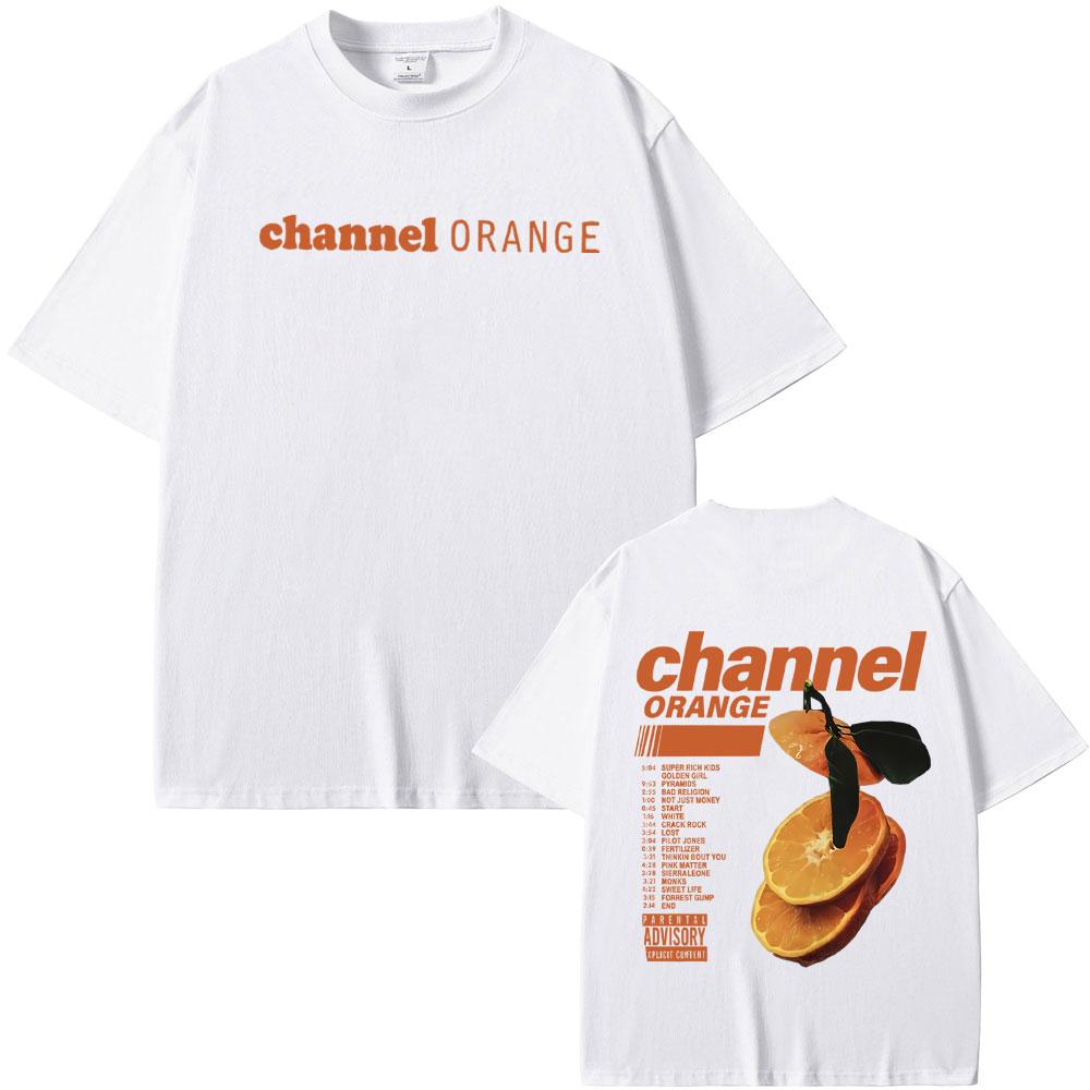 Rapper Frank Channel Orange Grafické tričko Ocean Nadměrná trička Blond Hip Hop Vintage Tričko Pánská móda Streetwear
