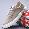 Men's Trendy Casual Canvas Shoes - Solid Color, Low Top, Flat Bottom, Lace-Up