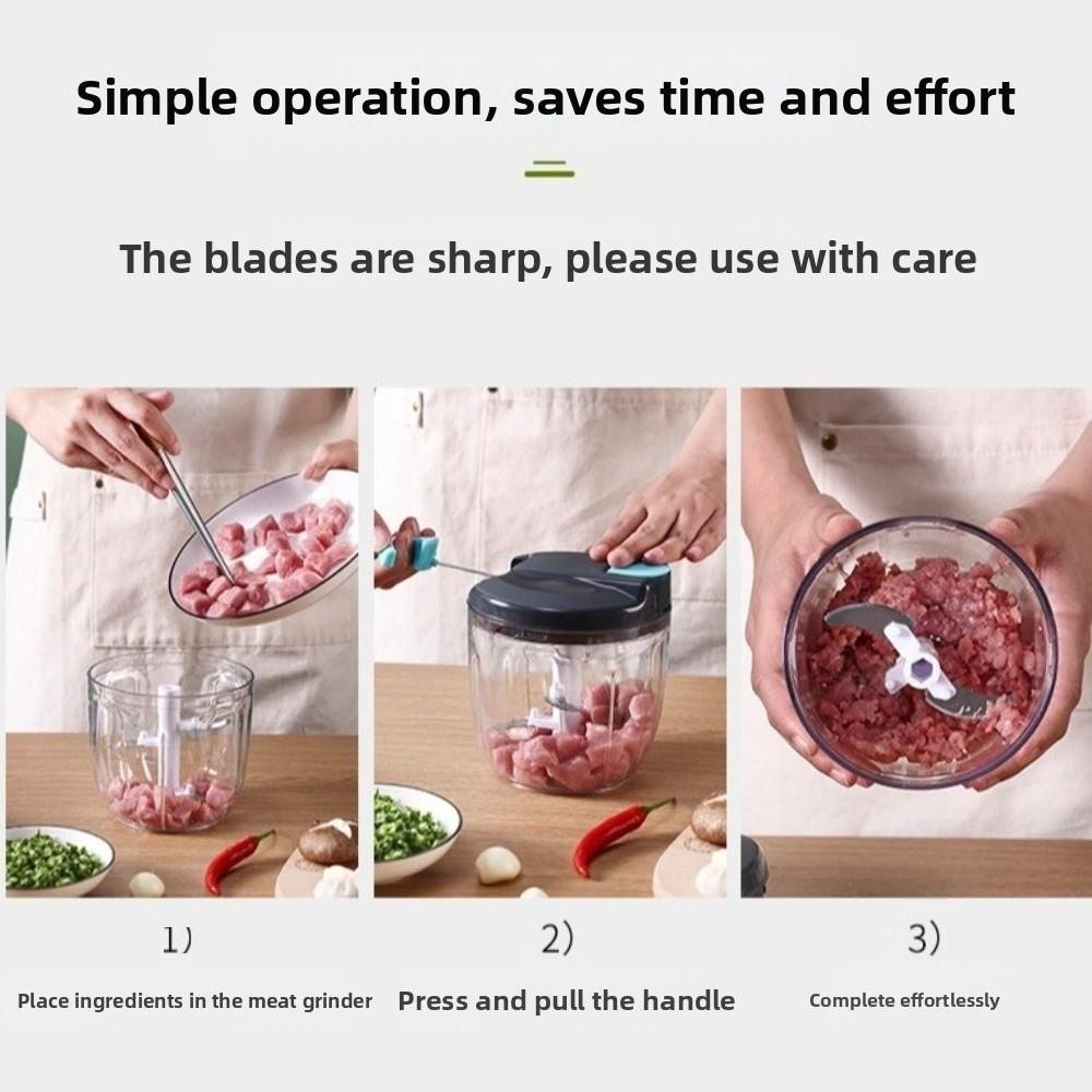 With Cover Manual Food Chopper Easy To Wash Kitchen Food Processor Onion Cutter  Fruits
