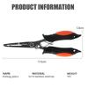 Curved Mouth Fishing Pliers Long Nose Stainless Steel Lure Fishing Tong Professional Multifunction Fishing Scissors
