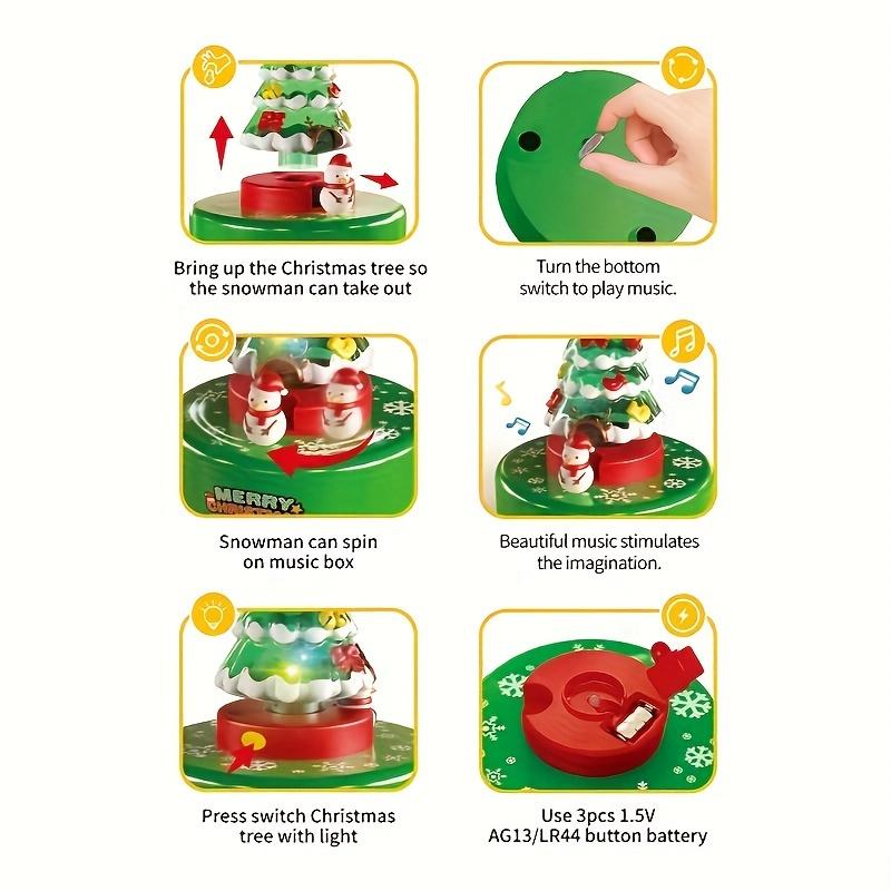 Christmas Toys Christmas Party Music Box Rotating Snowman Toy Ornament Chain Toy Children's Adult Music Box