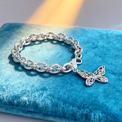 DIY   Copper Precious Butterfly Bracelets for Women Luxury Costume Jewelry Holiday Boutique Accessory Gifts