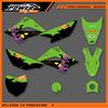 Powerzone Graphics Decals Stickers Motorcycle For KAWASAKI KLX110 2010 2011 2012 2013 2014-2020 110 KLX  Background Custom 03
