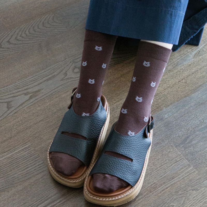 REDSSOCKSOO rss cat socks 3color rssw089