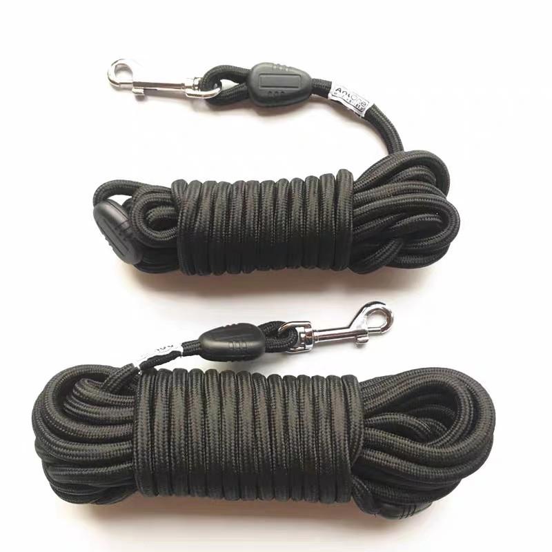 

5m/10m/15m Pet tracking rope dog training rope thick round rope leash super long dog tethering interactive and durable 5mX0.8mm чорний