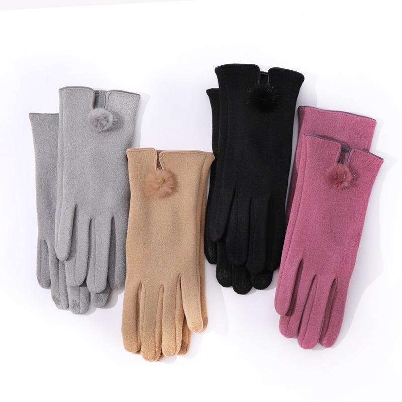 New winter warm German velvet gloves women's cold-proof gloves men's outdoor skiing and riding gloves women