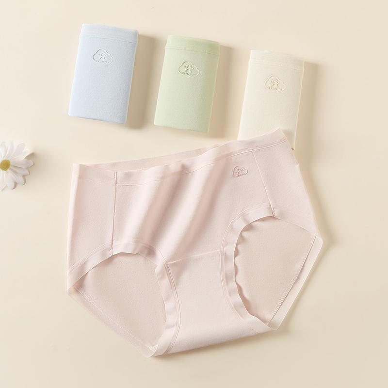 Fenteng Women's Breathable Cotton Mesh Underwear Set (4-Piece)