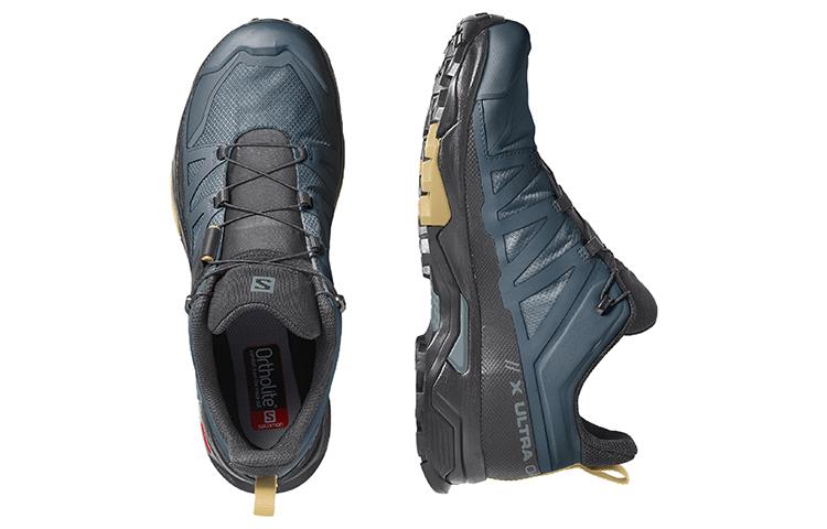 Men's Sneakers SALOMON X Ultra 4 Textile, Leather Lace Up Abrasion Resistant Low top Mountaineering Hiking