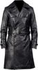 Causal Biker Belted Handmade Lambskin Men's Stylish Trench Coat Black Leather