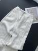 Elegant High-Waisted White Cotton-Linen Wide-Leg Pants for Women - Spring 2026 Collection