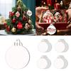 20Pieces Sublimatable Acrylic Christmas Decorations Blank Ornaments for Holiday Crafting Acrylic Crafting Accessories