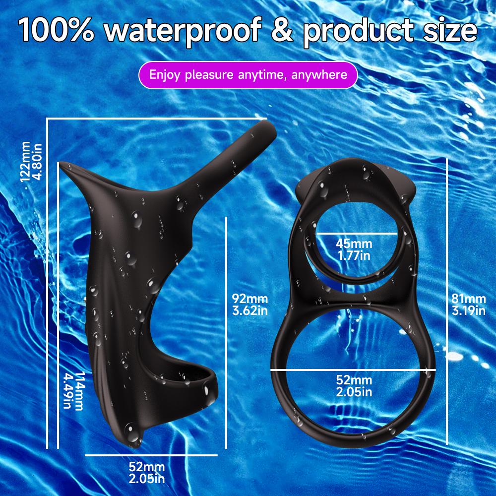 App Controlled Penis Vibrator Sleeve with Ejaculation Delay Cock Ring G Spot Stimulation Adult Sex Toy for Couples 18+