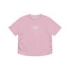 New MLB Los Angeles Dodgers Heart SS25 T Shirt Women's Heather Gray Pink 3FTSH0453-07PKM