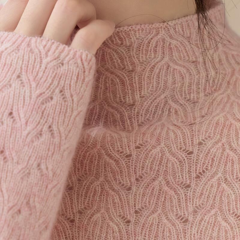 Srcr Women's 100% Cashmere Semi-High Neck Sweater