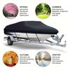 Black Boat Case Anti-Uv Waterproof Outdoor Protective Heavy Duty Marine Fishing Speedboat 190T Yacht 11-22Ft Premium Grade Auto Interior Accessory