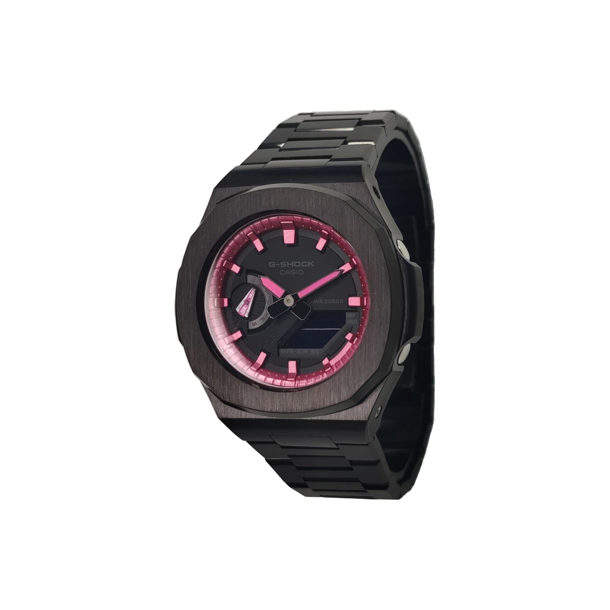 

CASIO Custom Collection Electronic Movement Stainless Steel Strap Watch Men s Watches Black Dial GA-2100-1A1(Watch3--) Black Dial Black Strap