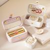Jewelry Organizer Storage Case With Leather Material For Travel And Gift Use