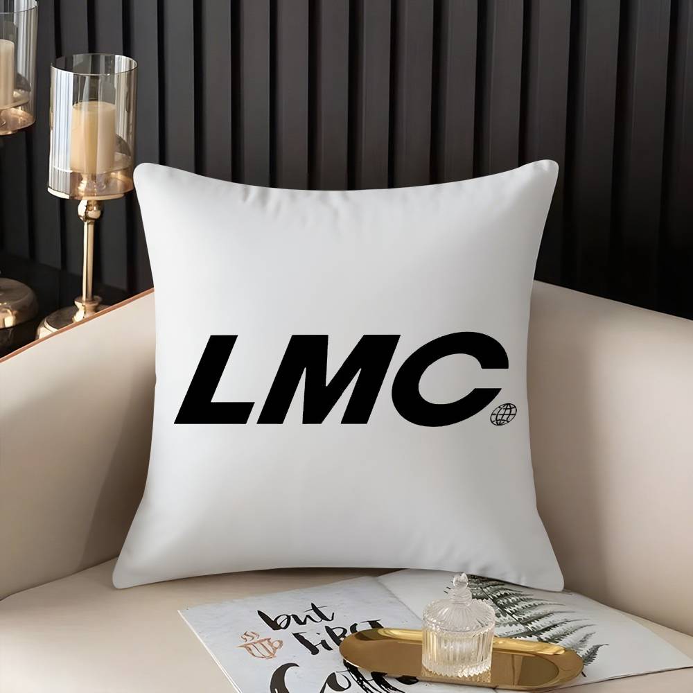 Classic Korea Brand L-Lmc Pillow Case Home Dorm Chair Back Short Plush Double-Sided Printing Office Nap Time Cushion Cover