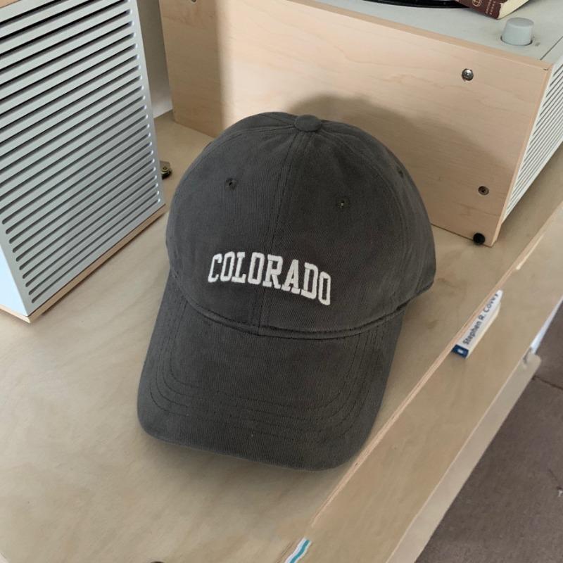 Hat Female peaked cap Deepened and widened face Small soft top baseball cap Men's versatile letter embroidered sun hat