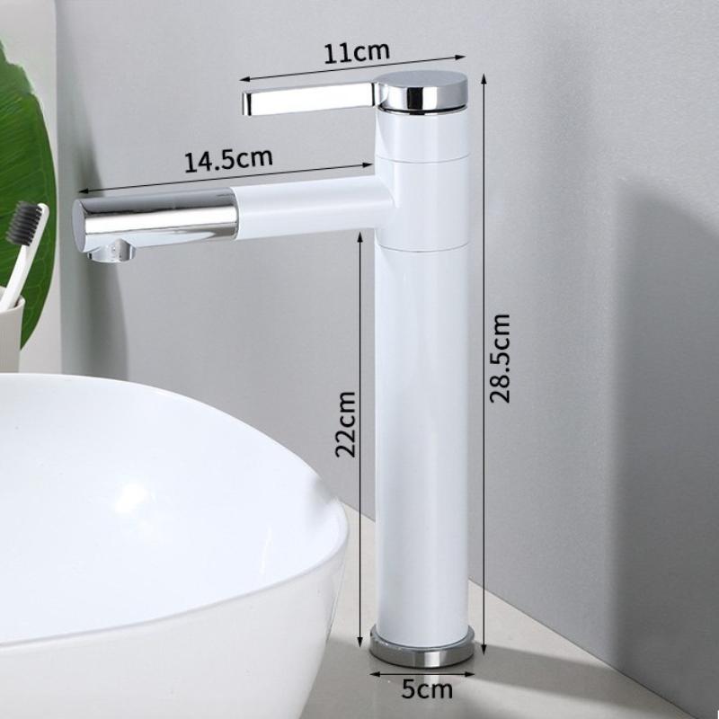 Minimalist Slim Faucet Hot and Cold Water Faucet Basin Mixer Tap Bathroom Faucet Hot and Cold Black Color Bags Bathroom Sink