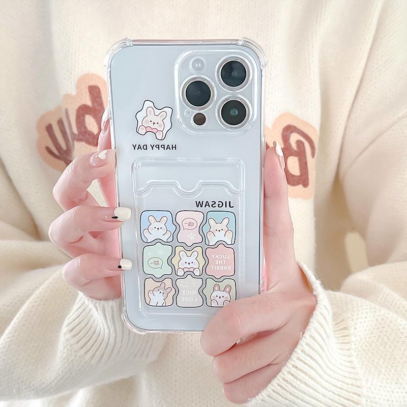 Silicone Protective Case and Card Holder for iPhone Models: Compatible with iPhone 14 Pro Max, iPhone 15, and iPhone 16 Pro.