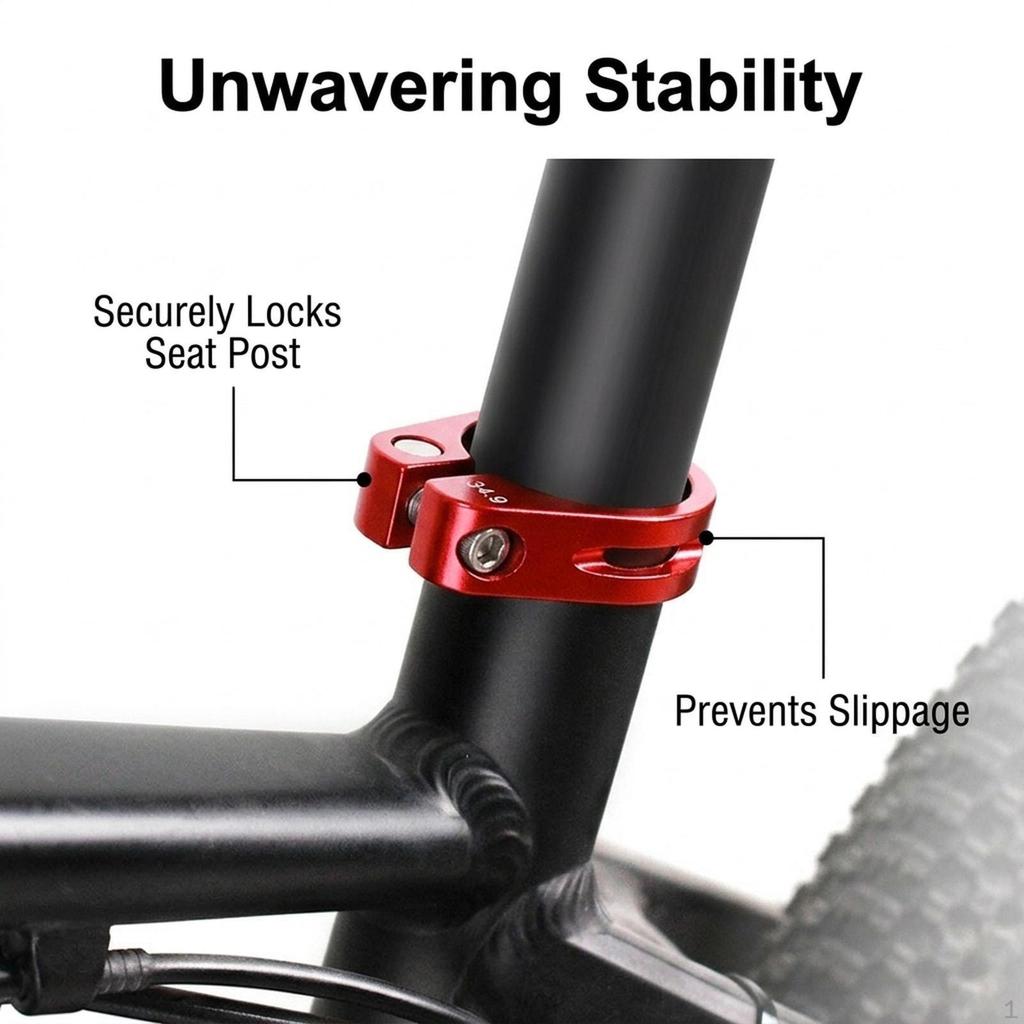 Bicycle Seat Clamp, Rust-resistant, Premium Locking Clip for Alloy Tube