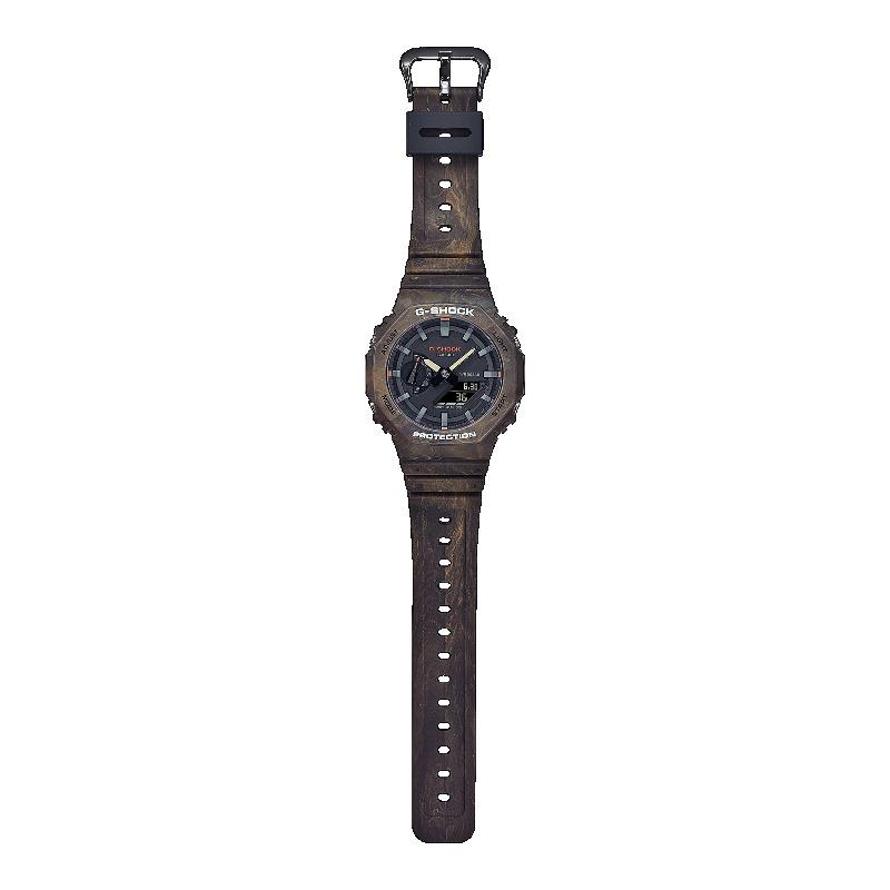 Casio G-SHOCK Men's Resin 200M Water Resistant Analog Shock Resistant Quartz Watch GA-2100FR-5A