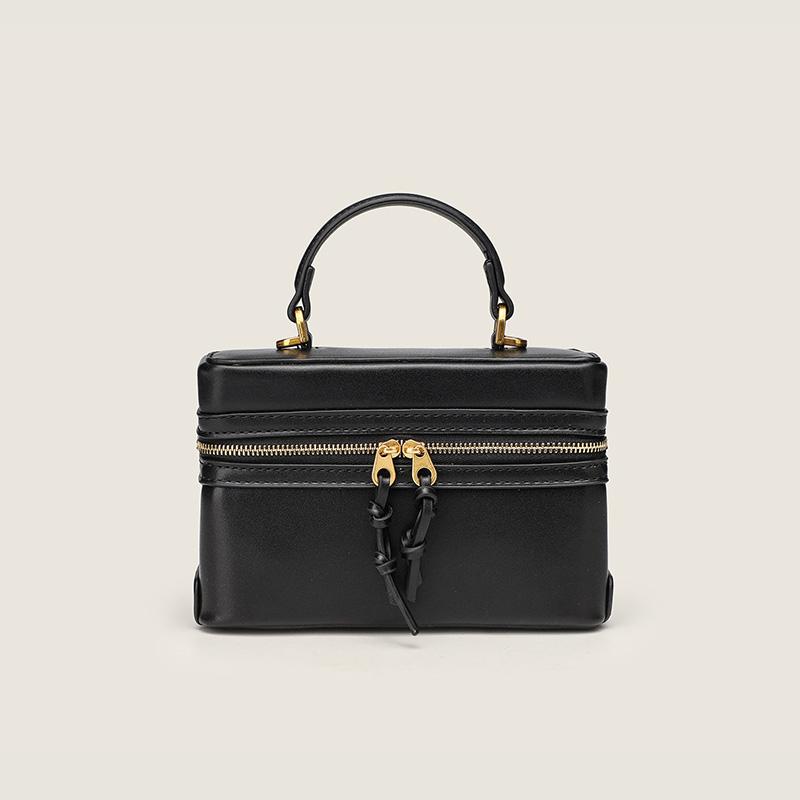 2025 Fashion Small Women Shoulder Bags Branded Style Crossbody Bag Two-way Zip Handbag Two-tone Boxy Cosmetic Bag Makeup Pouch