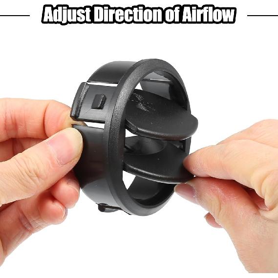 ACROPIX 71mm 69mm Round Black AC Air Condition Vent Outlet Universal for RV Bus Boat Yacht Caravan - Pack of 1