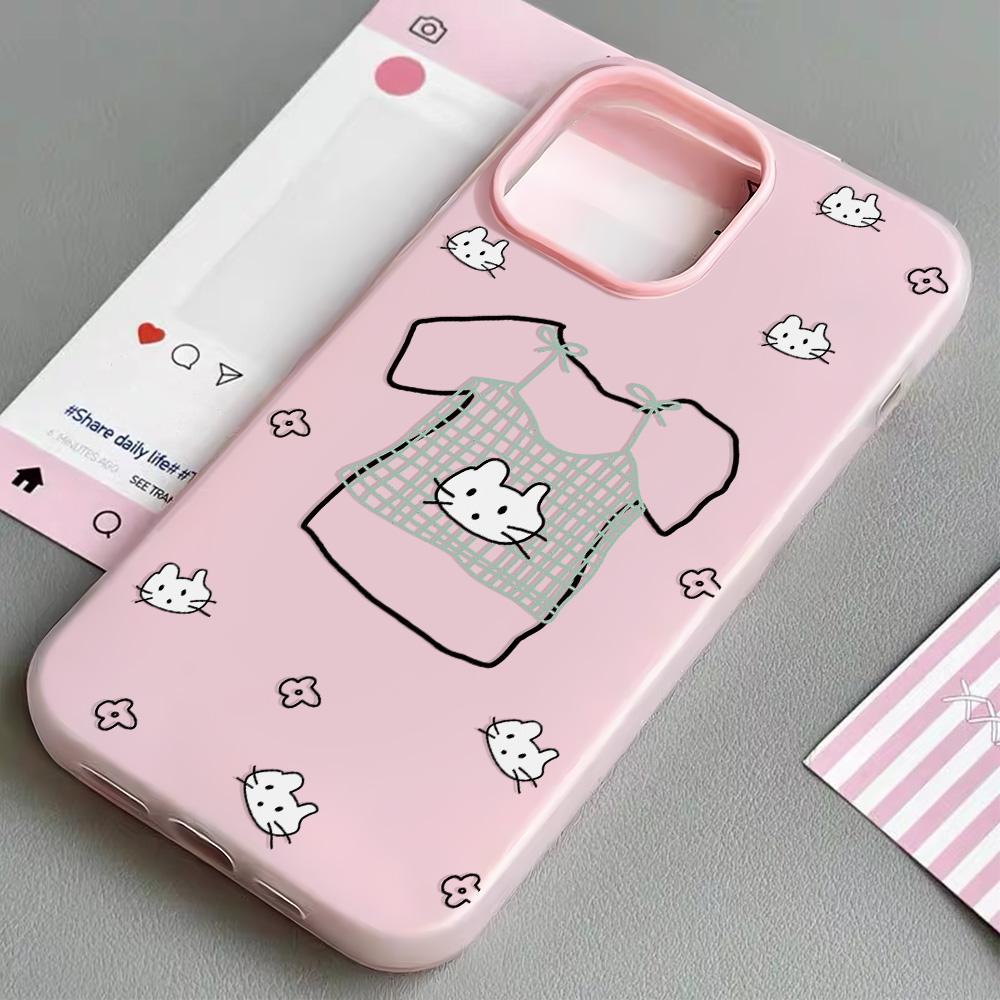 

Расписной чехол для телефона для iPhone 15 11 13 14 для 15 16 Pro Max 12 13 16 Pro Милый Модный Смешной Чехол для телефона со шнурком Последние Рекомендации по самым продаваемым товарам iPhone 11 розовый