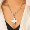 Elegant Peach Heart Hammered Necklace - Women's Clavicle Chain for Daily Wear