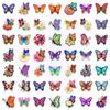 50 Embroidered Butterfly Pet Stickers Creative Design Beautiful Butterfly Transparent Stickers